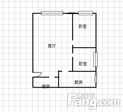 巴黎花园巴黎花园 2室 户型 2室1厅1卫1厨 71.00㎡