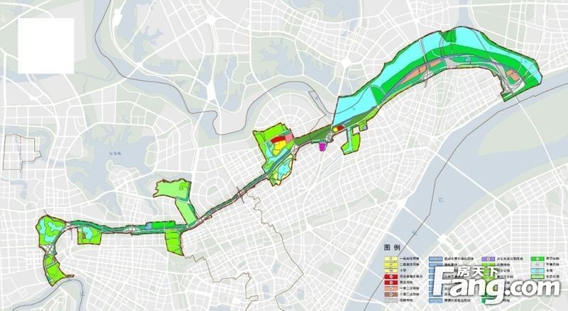 武汉绿道建设规划&张公堤沿线"一带十园"规划图,咱们小区都包含进去