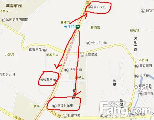 茶园这些盘可以走路坐轻轨 6号线茶园段沿线轨道盘盘点