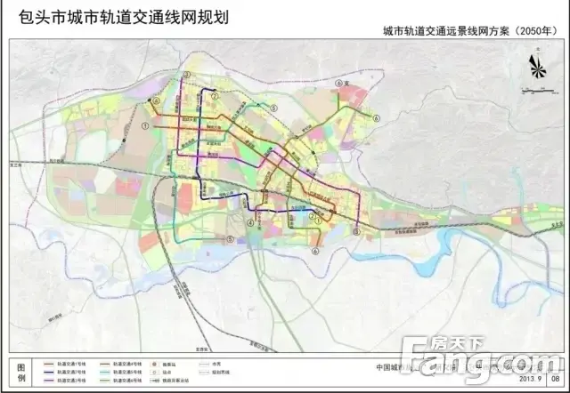 包头地铁2022年完成1,2号线,远景规划6条线!