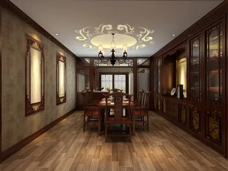 中式古典四居室餐厅餐桌装修效果图大全