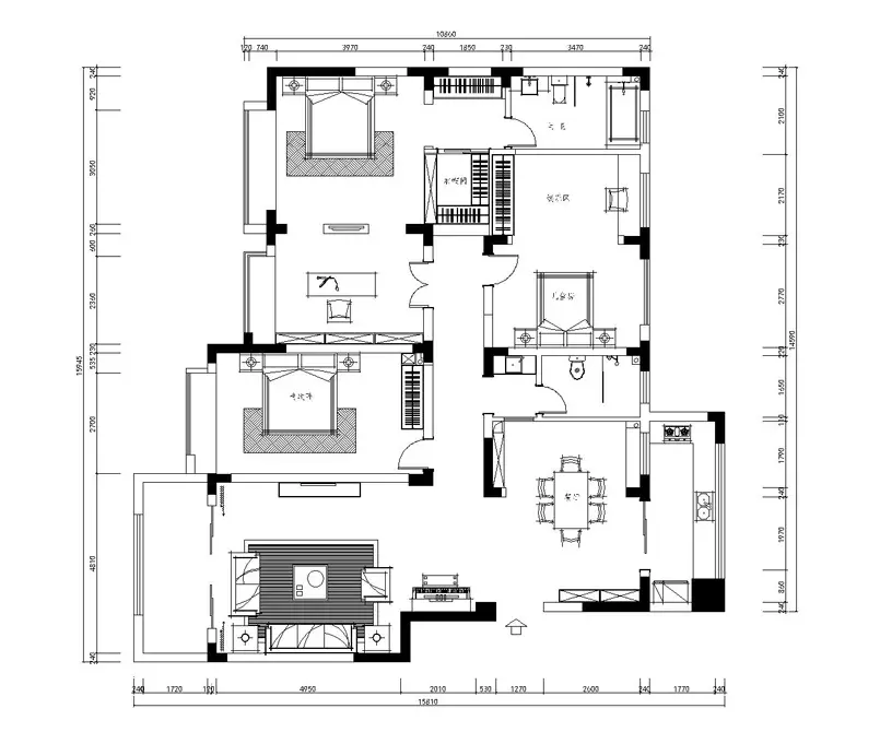 180平方房子设计,180平方房子设计平面图 欧式风格四居室180平米装修设计案例效果图