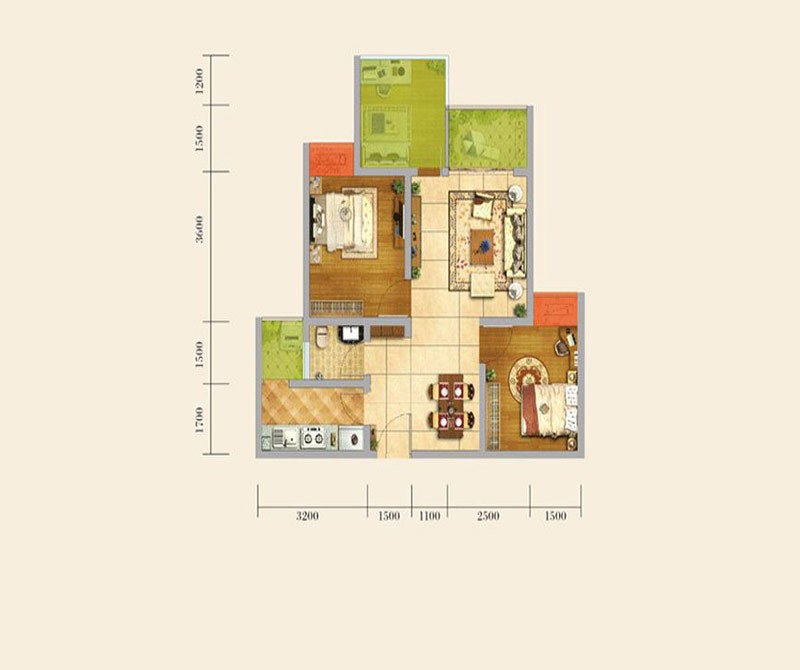 典雅花溪半岛-现代简约-三居室-看装修案例-家
