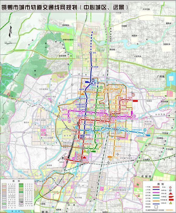 邯郸市城市轨道交通线网规划方案表