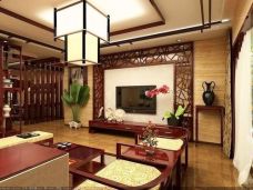 中建国熙台143㎡中式风格装饰设计