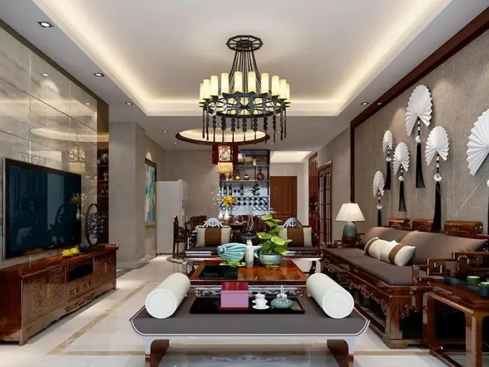 中式风格-145平米四居室-装修样板间