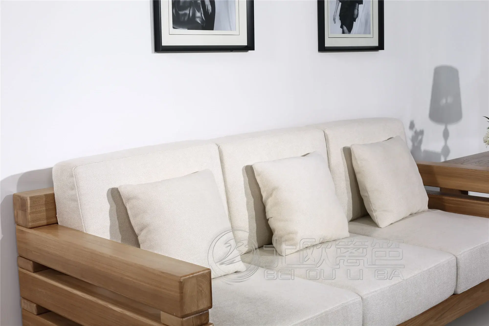 【北欧篱笆】北欧篱笆bo-y-w05俄罗斯榆木三人沙发报价-北欧篱笆家具