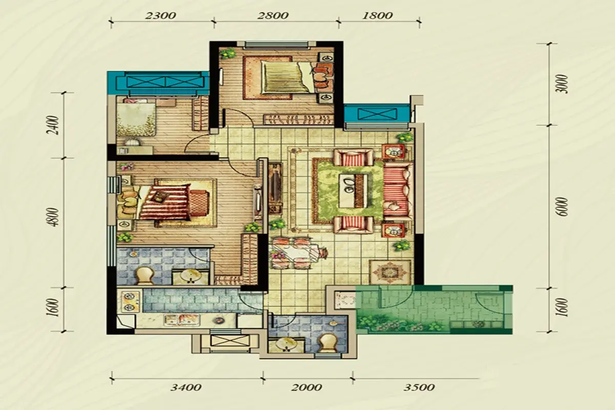 龙湖u城天街-现代简约-三居室
