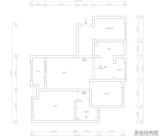 简欧风格两居室-92.82平米设计装修案例图