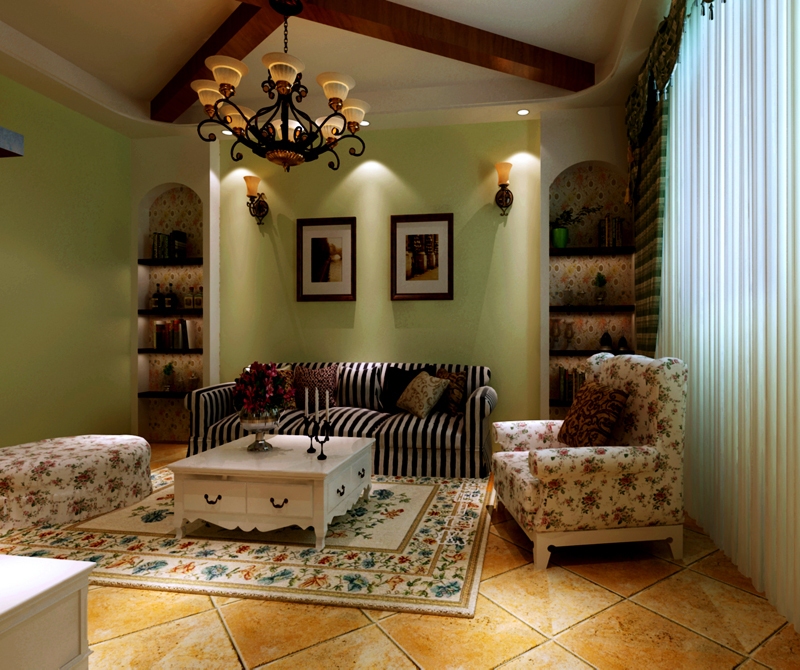 地中海风格五居室装修设计案例图