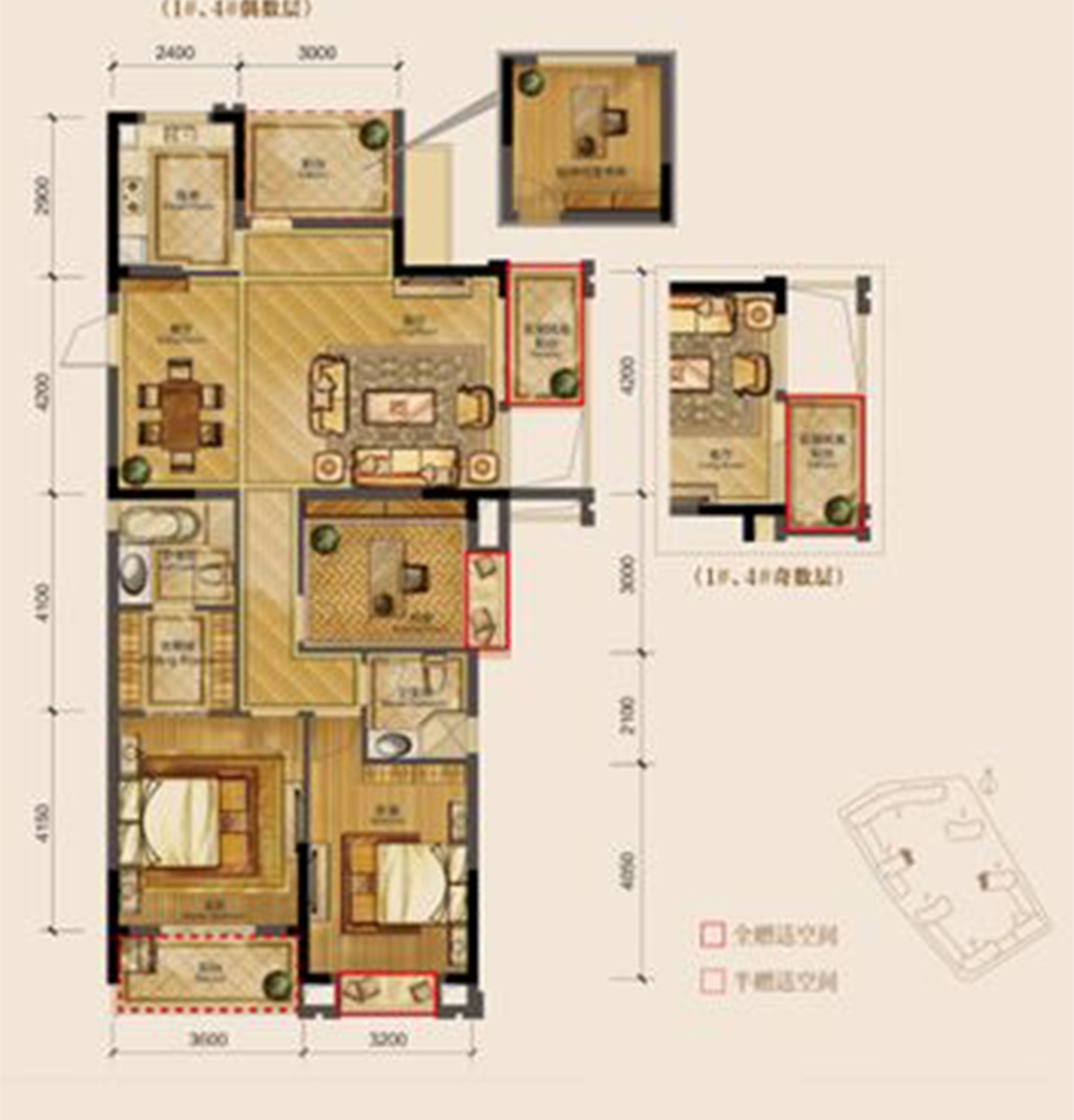 天阳尚城国际-现代风格-三居室-127平米