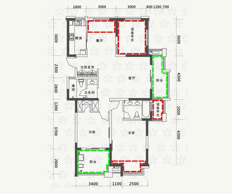 【华迪装饰】名邦西城国际简欧风格两居室案例图