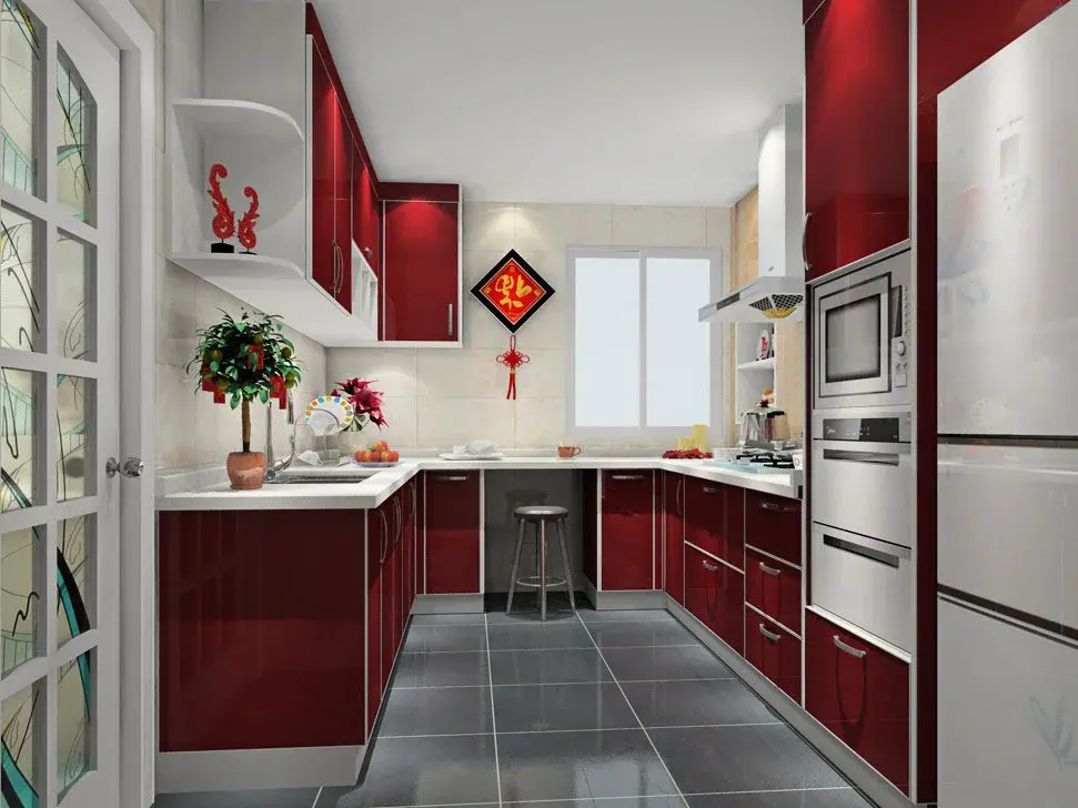 诺米nuomi 红色经典红茶 亚克力整体橱柜