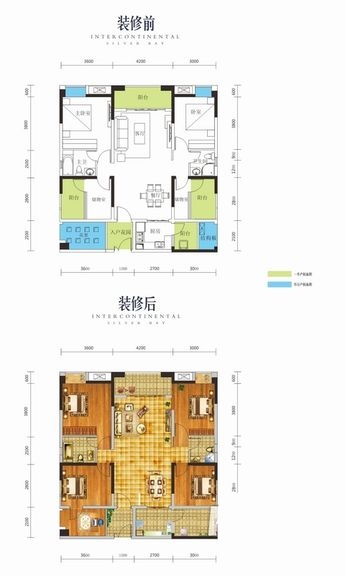 洲际银海湾122.88平三居室 地中海风格