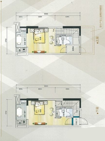万景峰富仕公寓85平二居室 现代简约