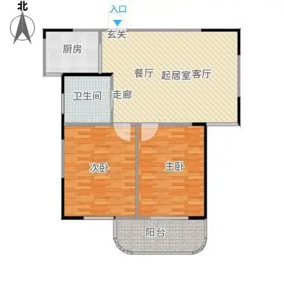 中央花园-二居室-90.00平米-装修设计