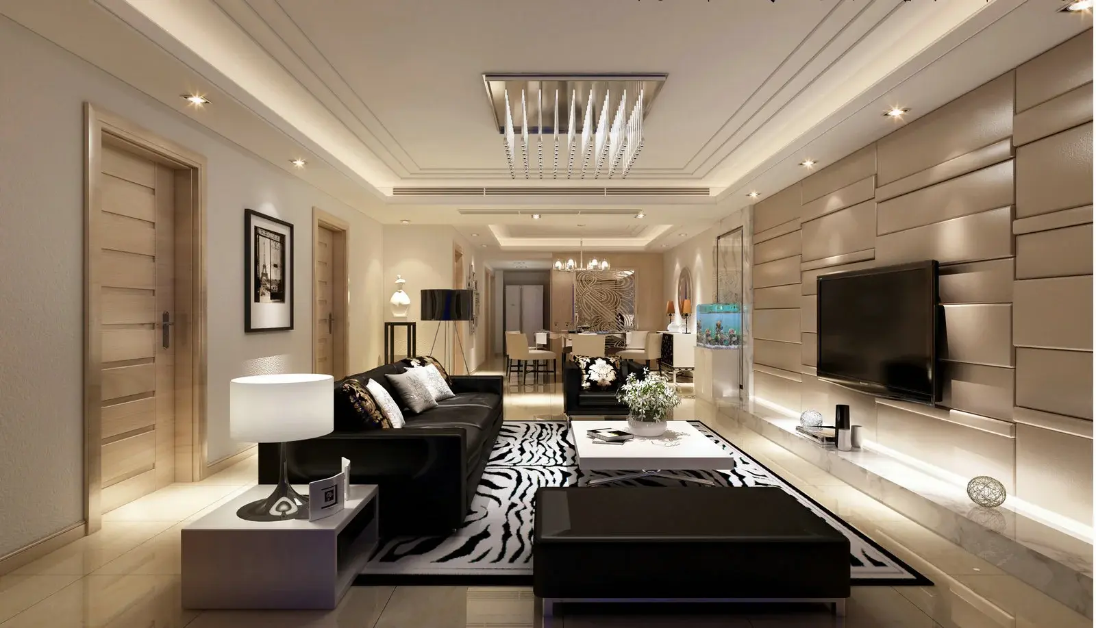 装修中极简便是让空间看上去非常简洁,大气.