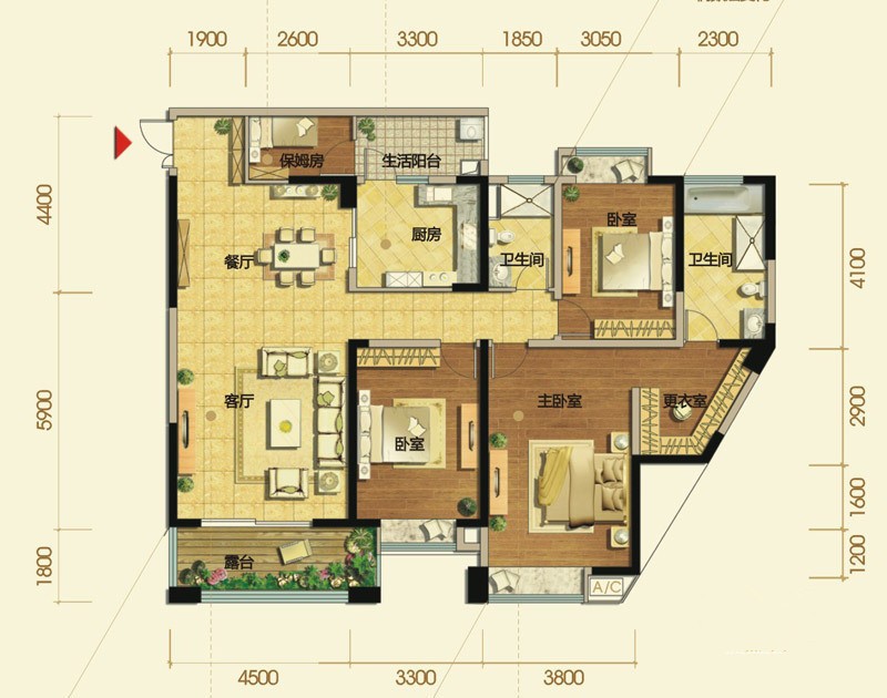 建发鹭洲国际-四居室-现代风格